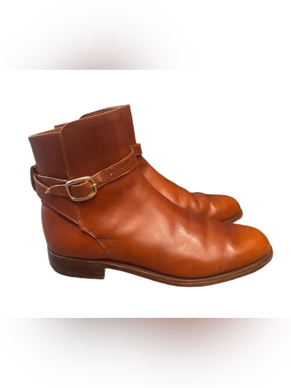 Vintage Alan McAfee Knightsbridge Chestnut Brown Leather Jodhpur Boots UK 7E